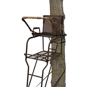 Big Game Hunter HD 1.5 Deer Hunting Ladder Climbing Tree Stand w/Extra Wide Seat - Picture 1 of 7