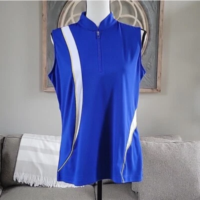 Top de golf grande sin mangas con cremallera de 1/4 cuarto E P Pro Tour Tech para mujer Foto 1 de 4