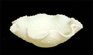 Vintage Fenton Pudding satiniertes Glas Herzstück Orangenbaum Schüssel leuchtet 9,75 Zoll - Bild 1 von 12