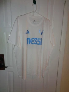 Adidas MESSI White T Shirt Size XXL NWT - Picture 1 of 3