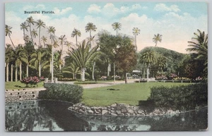 Hermosa postal de Palm Gardens en Florida c1910s - Imagen 1 de 2