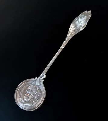 Colher lembrança final dos anos 1800 Gorham prata esterlina Louisville KY Daniel Boone - Imagem 1 de 4