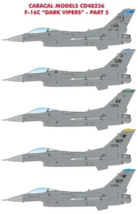 Calcomanías Caracal escala 1/48 para F-16C "Dark Vipers" parte 5 - CD48236 - Imagen 1 de 2