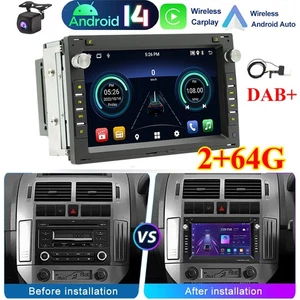 DAB+ Für VW Polo 9N Golf 4 Passat B5 T5 Android 14 64G Autoradio Carplay GPS Kam - Bild 1 von 16