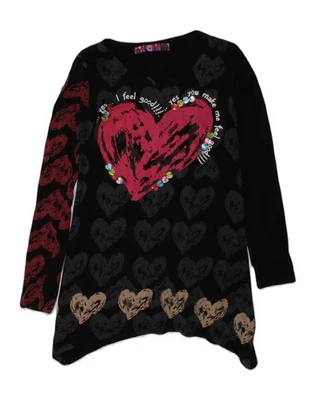 Vestido túnica DESIGUAL niñas gráfico gráfico 13-14 años negro geométrico LJ03 Foto 1 de 3