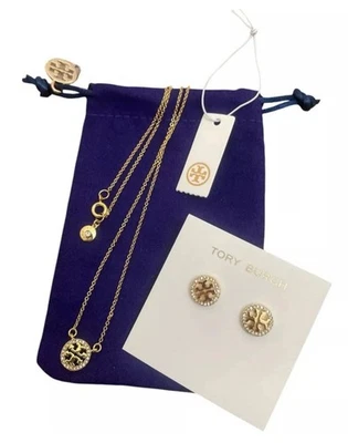 Tory Miller Necklace and Earring Set with Pouch In Yellow Gold💛 - Image 1 of 4