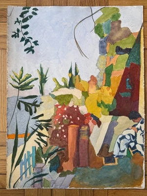 Papel de pintura acuarela contemporáneo paisaje tropical Peter Feldman 15x20 Foto 1 de 4