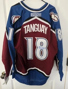 Alex Tanguay Authentic Colorado Avalanche Beckett signiertes Trikot BAS Größe Large - Bild 1 von 7