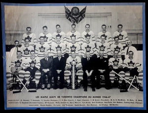 TORONTO MAPLE LEAFS TEAM BILD 1946-47 NHL HOCKEY 46-47 (TURK BRODA) 26279 - Bild 1 von 3