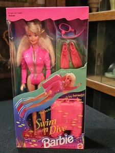 Muñeca Barbie Swim 'n Dive 1993 Mattel Nº 11505 Sin usar, en caja con accesorios de natación  - Imagen 1 de 6