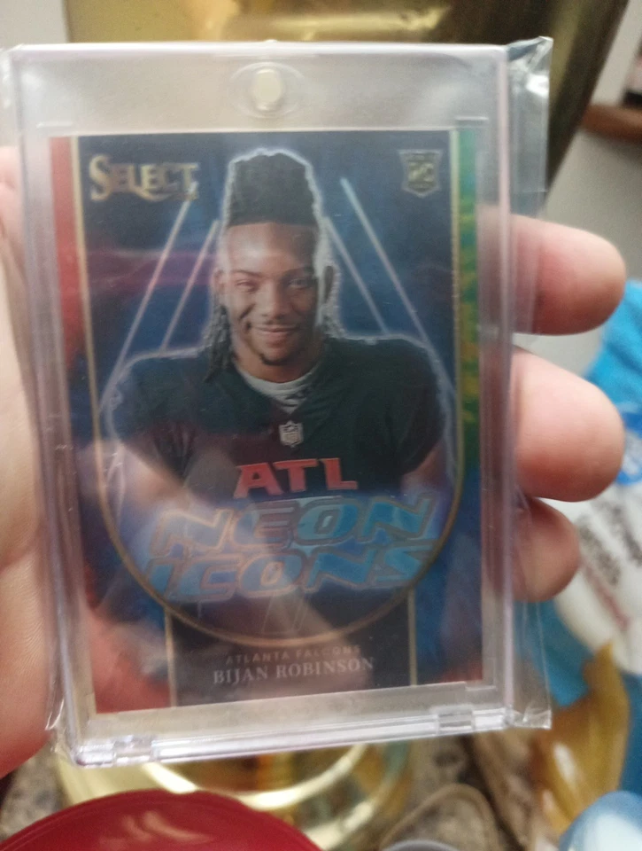 2023 Panini Select - Neon Icons Bijan Robinson (RC) TIE DYE /25!!!! - Image 1 of 1