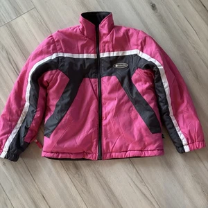 rothschild girls jacket outerwear large 14 hooded Pink white gray reversible - Picture 1 of 9