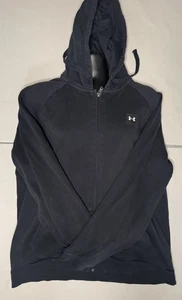Under Armour Hoodie Herren 2XL schwarz durchgehender Reißverschluss Fleece locker Raglan Sweatshirt UA - Bild 1 von 5