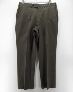 Ermenegildo Zegna Pants Men 34 Brown Trousers Khakis Preppy Classic Italy 34X30 - Picture 1 of 13