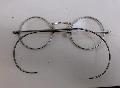 Anteojos redondos antiguos estilo victoriano - color tono plata Foto 1 de 4