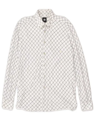 ROCCOBAROCCO Mens Shirt Size 41 16 Large White Check AG03 - Image 1 of 4