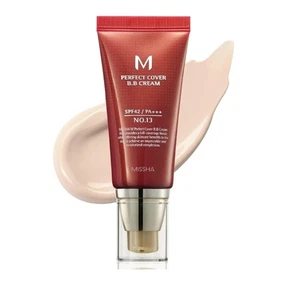 Missha M Perfect Cover BB Cream Bright Beige No. 13 SPF 42 PA+++ 50ml Ex 8/24/26 - Picture 1 of 21