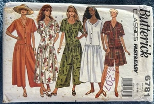 BUTTERICK 6781 Misses Dress & Wide-Leg Jumpsuit n 2 lengths PATTERN 12-14-6 UC - Picture 1 of 2