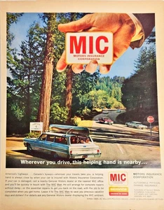 Mikrofon Motors Insurance Corporation Campingplatz Camping Country 1964 Vintage Printanzeige - Bild 1 von 1