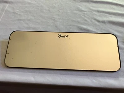 ESPEJO VISOR VINTAGE Mid-Century BUICK con clip - logotipo central - 10 X 3,5 pulgadas Foto 1 de 4