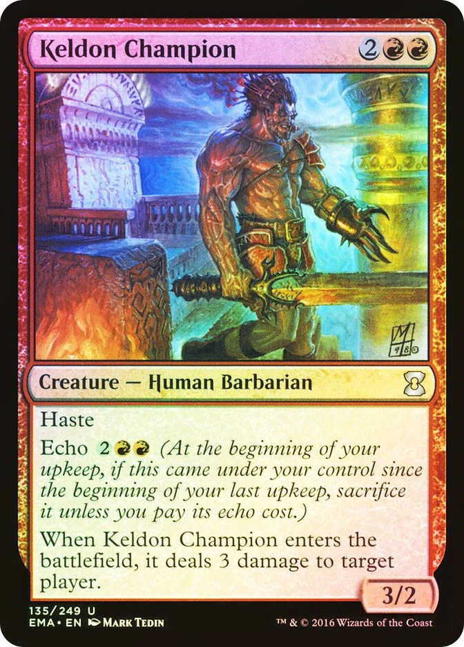 MTG FOIL Keldon Champion  - Eternal Masters #135 - Image 1 of 1
