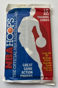 1989 NBA Hoops Basketball Sealed Pack HOF Clyde Drexler showing (1 SINGLE PACK) - Picture 1 of 3