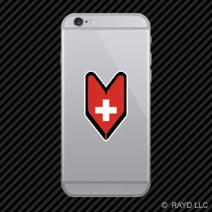 Insigne de conducteur suisse autocollant téléphone portable mobile Suisse CHE CH - Photo 1/1