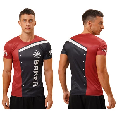 Men's  Cook Color Block Shirts Fashion 3D Printed Chef T-shirt Short Sleeve Tops - Image 1 of 3