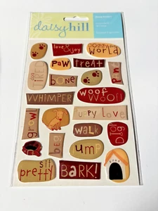 DAISY HILL DOG WORD DOME STICKERS FOR SCRAPBOOKING free shipping * - Picture 1 of 1