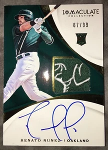 2017 Immaculate Renato Nunez RC RPA Rookie Elephant Logo On-Card Auto 67/99 ⚾️ - Picture 1 of 3