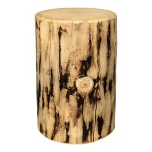 Pemberly Row 18" Exterior Transitional Wood Cowboy Stump in Gold - Picture 1 of 1