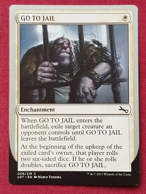 Magic The Gathering UNSTABLE GO TO JAIL white card MTG - Image 1 of 2