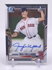Jeremy Wu-Yelland 2021 1st Bowman Chrome Prospect Auto #CPA-JW Boston Red Sox