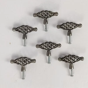 Lot Of 6 Metal Spiral Twist Cage Cabinet Knob Kitchen Cupboard Pull Door Handle - Picture 1 of 5