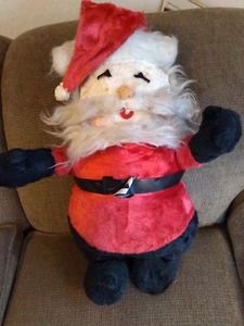 Vintage Weihnachtsmann Stofftier Plüsch Filzgesicht - 30 Zoll ungewöhnlich - Bild 1 von 12