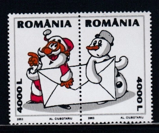 ROMANIA Christmas 2003 MNH set - Image 1 of 1