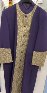 Clergy Robe for Church Pastor, Minister, Bishop. Purple/Gold size 62 - Picture 1 of 1