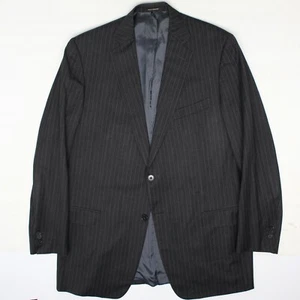 Ermenegildo Zegna Su Misura Mens Suit Coat 46L Dark Gray Pinstripe Wool Jacket  - Picture 1 of 7