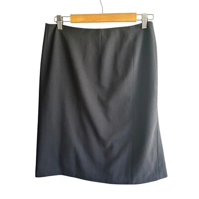 Falda Lápiz Antonio Melani Negra Brillante Carrera Plisada Talla 6 Clásica Cóctel Foto 1 de 4