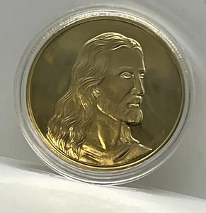 Jesus Christ & 12 Apostles Holy Last Supper 1 oz 24k Gold Plated Token Coin - Picture 1 of 2