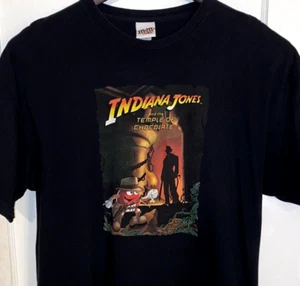 M&Ms Indiana Jones & The Temple Of Chocolate T Shirt RARE Movie FILM TIE IN Doom - Picture 1 of 4