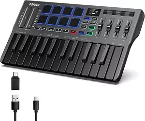 🎹 Donner DMK-25 Pro USB MIDI Keyboard Controller 25 Key 8 Drum Pad Touch Bar - Picture 1 of 11