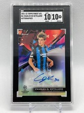 2021-22 Topps Finest Refractor Autograph Auto CDK Charles De Ketelaere SGC 10|10