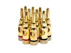 Monoprice High-Quality Gold Plated Speaker Banana Plugs - 5 Pairs - Open Screw