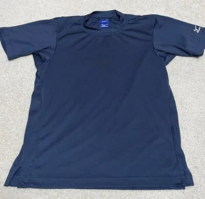 Mizuno Baseball Short Sleeve Dri Fit Shirt Youth Kids Boys Large Blue - Picture 1 of 2