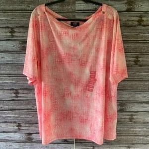 Top donna maniche corte Jones New York taglia XXL rosa bottoni nuovo con etichetta - Foto 1 di 8