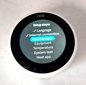 Nest T3017US 3rd Generation Programable Wi-Fi Smart Learning Thermostat White - Picture 1 of 2