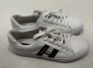 Tommy Hilfiger Shoes Sneakers Womens 6 1/2 Larria White Lace Up Walking - Picture 1 of 5