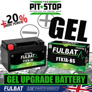 GEL UPGRADE BATTERY for Beeline Pista 25 LC (14-15) - YTX7A - FULBAT FTX7A - Picture 1 of 5