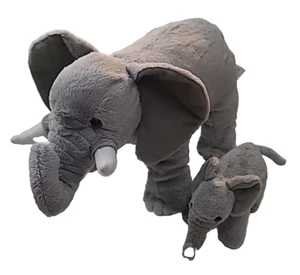 Mamá Elefante con Bebé Peluche Amor Planeta Tierra BBC Peluche Set 14" y 6" - Imagen 1 de 12